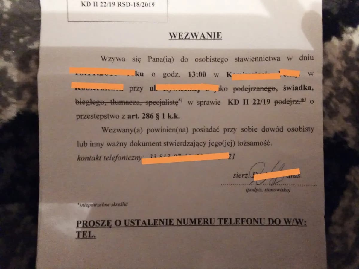 Wezwanie na policję - oficjalny wzór i wymagane elementy dokumentu 2025