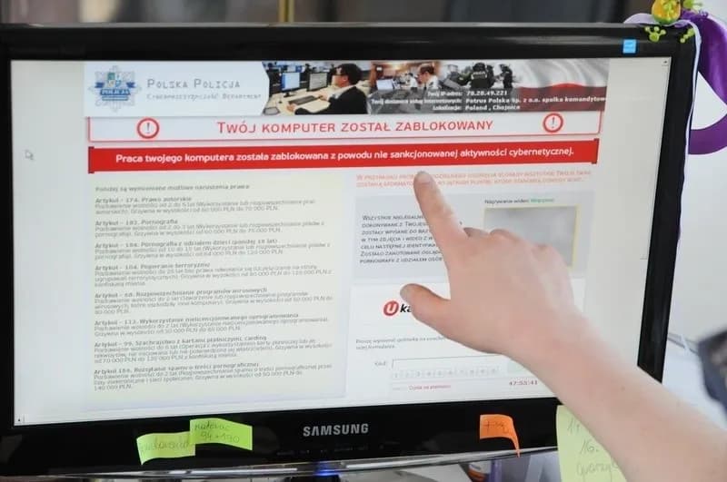 Uwaga: Czy policja może zablokować komputer? Poznaj prawdę o oszustwie